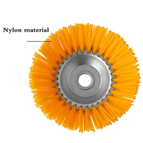 Roda de escova de nylon de 8 polegadas para cortadores de grama 1