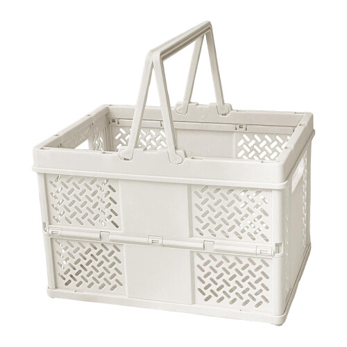 Panier de rangement pliable en PP avec poignées 1