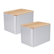 Tinapeltiä oleva säilytyslaatikko bambukannella – 10,5 x 7,5 cm