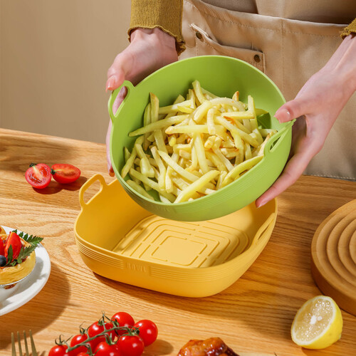 Plaque de cuisson en silicone avec anses – ronde ou carrée 1