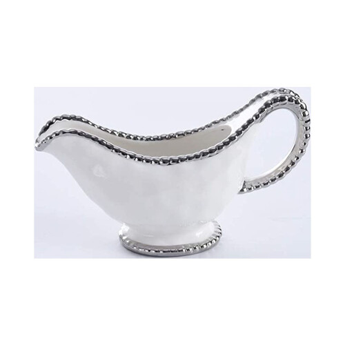 Saucière en porcelaine finition titane 1