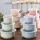 3-Pc Mixing Bowl Set with Lids, Plastic Nesting Bowls for Kitchen Mixing, Serving, Storage - Dishwasher Safe, Various Sizes 7