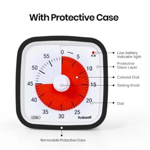 Visual Classroom Timer Black 60-Minute Countdown 1
