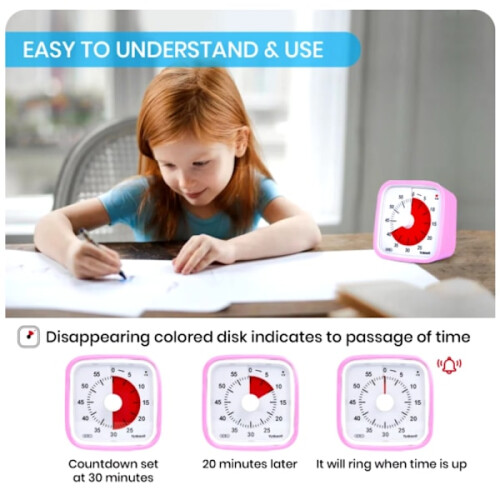 Visual Classroom Timer Black 60-Minute Countdown 2