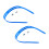 2Pcs Silicone Swimming Goggle Strap Adjustable Swim-Blue 1