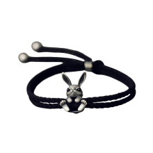 Elegant Easter Themed Handmade Rabbit Bracelet Jewelry-Black