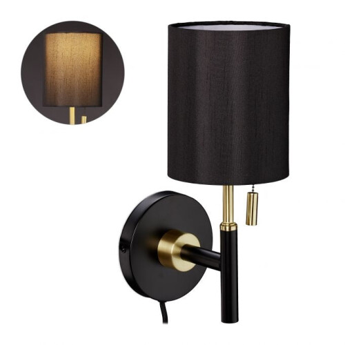Lámpara de pared con pantalla de tela