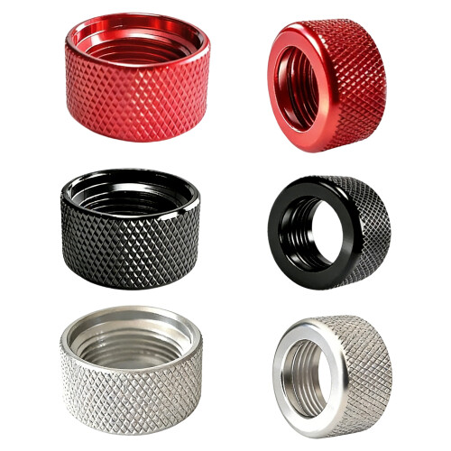 Strong 17mm Ball Joint Fastening Nut Aluminum Locking-Silver 2