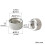 Strong 17mm Ball Joint Fastening Nut Aluminum Locking-Silver 5