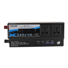6000 W:n auton virtamuunnin, siniaaltolatausmuunnin, 2 USB-porttia, 2 C-tyypin porttia, värikkäällä