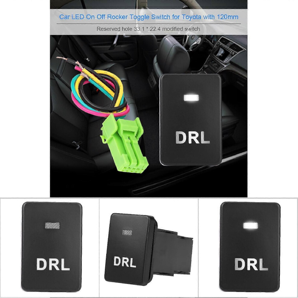 Car Led On Off Rocker Toggle Switch For Camery Yaris Highlander Prius Carora Bar Light 9319739932447