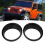 1 Pair Front Headlight Trims for Jeep Wrangler 2007-2017, Black 3