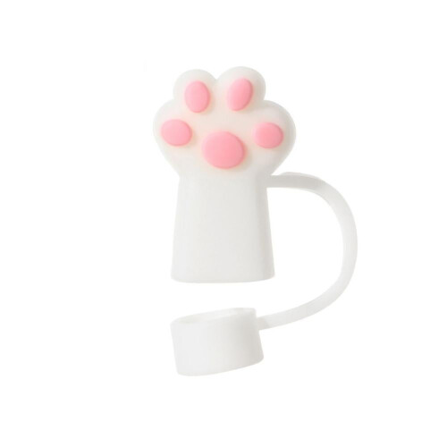 Cat Paw Straw Stoppers Silicone Straw Covers 6pcs 1