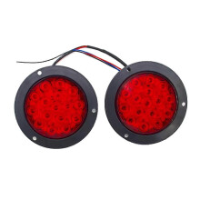 2PCS 12V 24V 16 LED Round Rear Tail Lights Turn Signal Brake Stop Lamp Reverse Lamp Car Truck Trailer Lamp