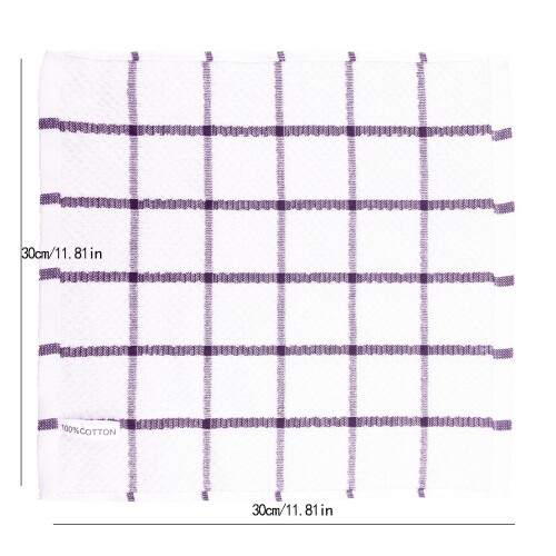 Checkered cotton dish cloth soft absorbent 1 piece 2