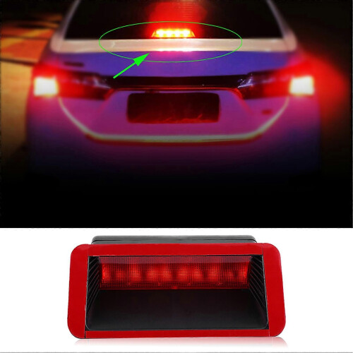 Universal 5 LED 12V Car High Mount Third Brake Light Tail Lamp Red 2