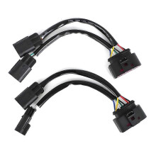 2Pcs Conversion Harnesses Quad Housing to Projector Headlight compatible Dodge Ram 2009-2018