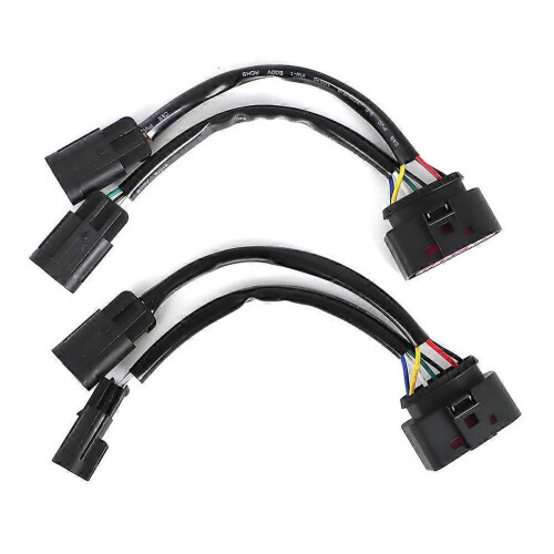 2Pcs Conversion Harnesses Quad Housing to Projector Headlight compatible Dodge Ram 2009-2018