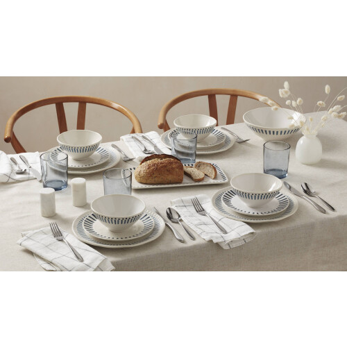 Oneida Entertain 365 Artisanal Stripe Stoneware Serving 1