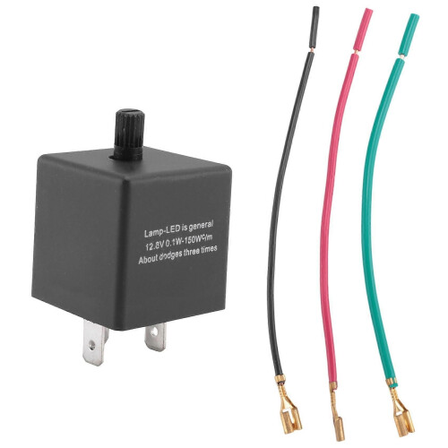 Motorcycle 3 Pin Adjustable Electronic Led Flasher Relay For Car Turn Signal Blinker Light 1