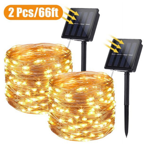 Solar lichtslingers van 7 meter, 50 LED's, IP65 waterdicht