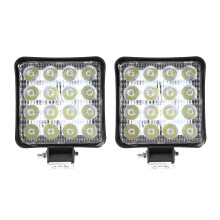 2 pcs 48W 6000k LED Spot Beam Square Work Lights Lamp Tractor SUV Truck 4WD 12V 24V
