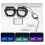 1 ζεύγος τετράγωνων καλυμμάτων LED 3.0'' με φως Angel Eyes RGB για 4