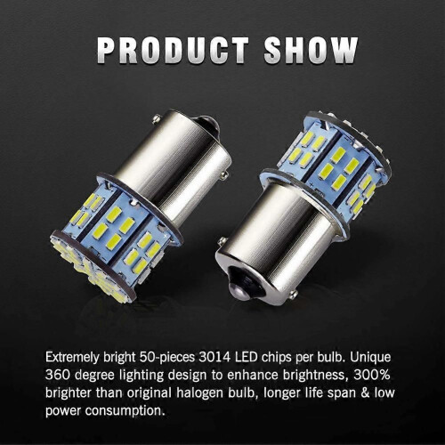 20X LED Light Bulbs for Super Bright 3014 50-SMD for Trailer 2