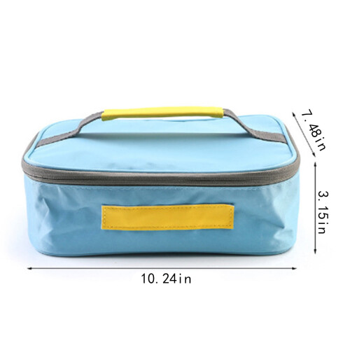 Hellblaue isolierte Mini-Lunchbox, 26 x 19 x 8 cm 2