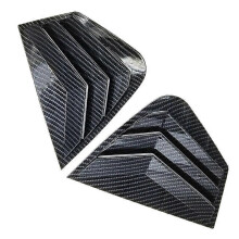 2X Carbon Fiber Style Rear Side Window Quarter Louver Cover for K5 2011-2015