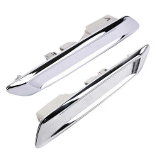 Car Front Left & Right Chrome Fender Trim Molding For- F10 F11 528I 535I 51137336645 51137336646