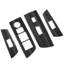 Car Window Glass Lift Button Switch Cover Trim Stainless Steel Door Armrest Panel for CX9 -9 2022+