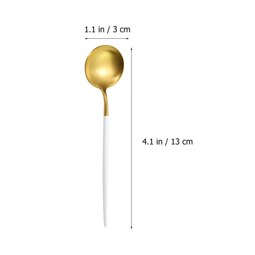 Stainless Steel Round Soup Spoon – 5 Pack 1