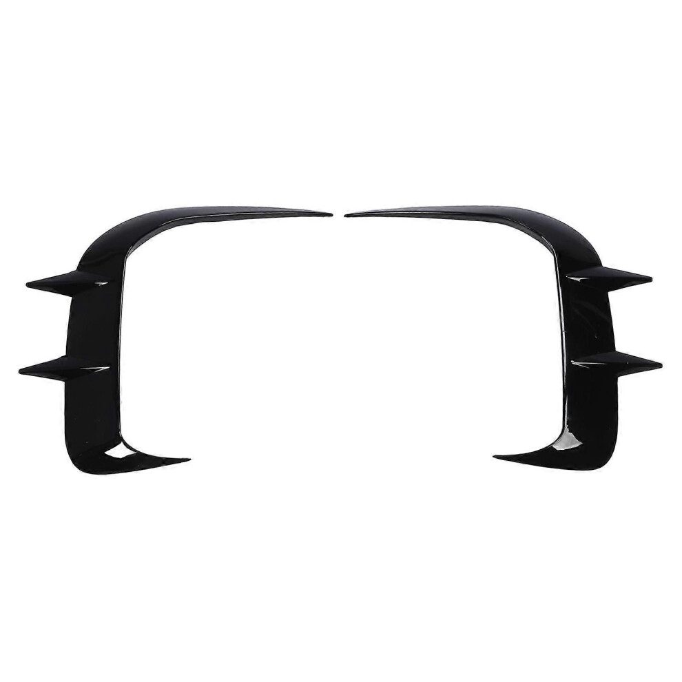 Front Bumper Spoiler Fog Trim Gloss Sporty Decorative Front Air Vent Splitters For 5 Series I5 G60 G61 M Sport 2024+ Light/Black 9319739933215