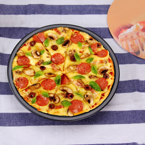 Forma de pizza antiaderente de aço carbono de 15 cm (6 polegadas) 2