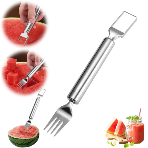 Stainless Steel Fruit Cutter 2-in-1 Watermelon and Grape 1