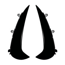 For GLC Class X254 Line 2023 2024 Rear Bumper Trim Lip Spoiler Canards Fins, Black