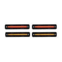 4PCS Smoked Shell Car Front Rear LED Side Marker Light compatible Hummer H2 2003-2009 Single Row Light