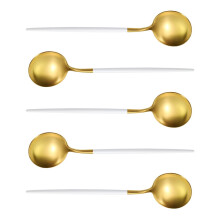 Stainless Steel Round Soup Spoon – 5 Pack