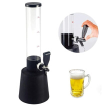 Dispensador de cerveja em formato de torre, 1,5L, em aço inoxidável e PE.