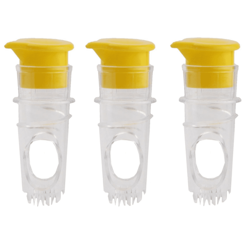 Presse-citron manuel 3 pièces, plastique transparent
