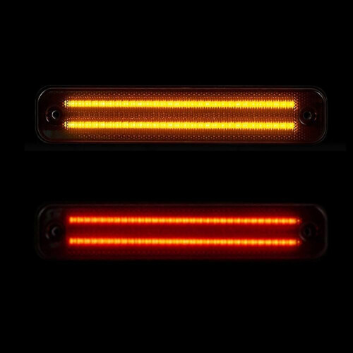 4PCS Smoked Shell Car Front Rear LED Side Marker Light compatible Hummer H2 2003-2009 Single Row Light 2