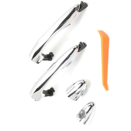 Front Driver and Passenger Side Exterior Door Handle compatible for 1
