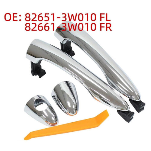 Front Driver and Passenger Side Exterior Door Handle compatible for 2
