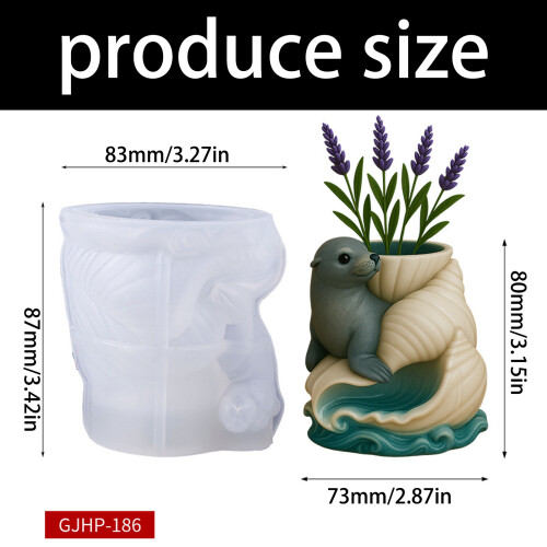 Flexible Silicone Cup Mould Featuring Seashells Pattern Ideal 2