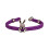 Festive Easter Rabbit Beaded Cord Bracelet Wristchain-Purple 1