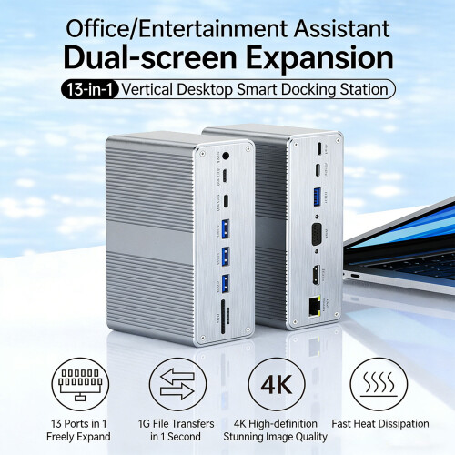 Modern 13 In 1 Aluminum Desktop Expander For Computers 2
