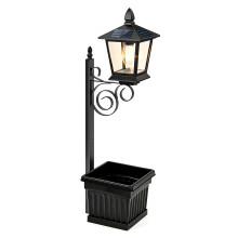 Decorative Solar Flower Pot Light Outdoor Wall Mount Or-1