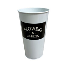 Farmhouse Decorative Flower Bucket Galvanized Metal Vases for