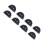 8Pcs Strong Rubber Support Bases For Speakers-Black 18x10mm 1